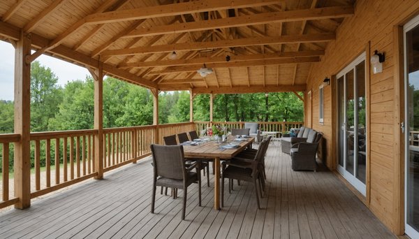 Location de chalet avec terrasse couverte pour famille nombreuse en vendée